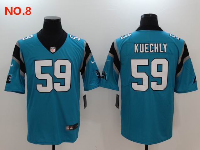 Men's Carolina Panthers #59 Luke Kuechly Jersey NO.8;